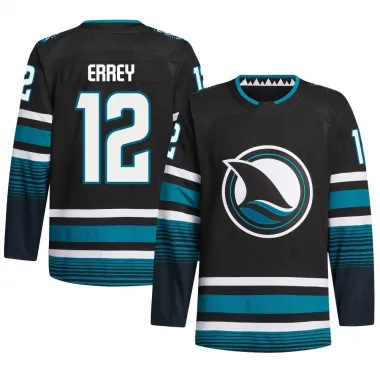 Black Men's Bob Errey Authentic San Jose Sharks Alternate Primegreen Jersey