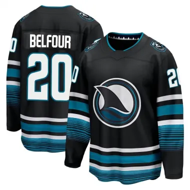 Black Men's Ed Belfour Breakaway San Jose Sharks Alternate Premier Jersey