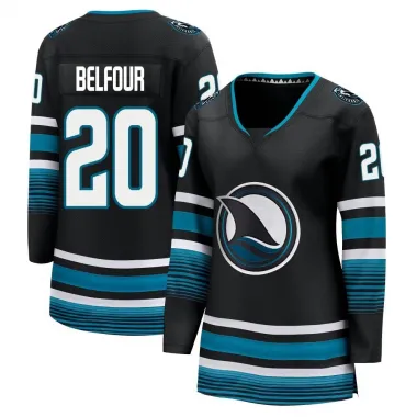 Black Women's Ed Belfour Breakaway San Jose Sharks Alternate Premier Jersey