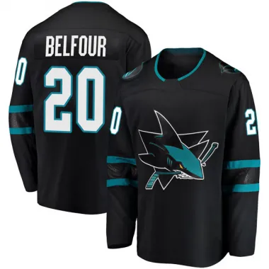 Black Youth Ed Belfour Breakaway San Jose Sharks Alternate Jersey
