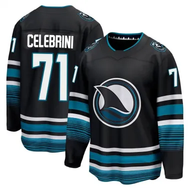 Black Youth Macklin Celebrini Breakaway San Jose Sharks Alternate Premier Jersey