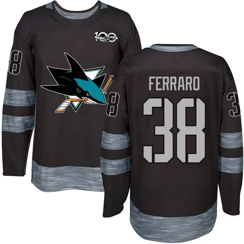 Black Youth Mario Ferraro Authentic San Jose Sharks 1917-2017 100th Anniversary Jersey