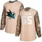 Camo Men's Walker Duehr Authentic San Jose Sharks Veterans Day Practice Jersey