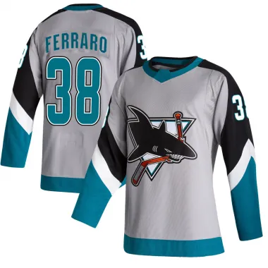 Gray Men's Mario Ferraro Authentic San Jose Sharks 2020/21 Reverse Retro Jersey
