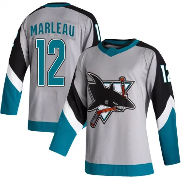 Gray Men's Patrick Marleau Authentic San Jose Sharks 2020/21 Reverse Retro Jersey