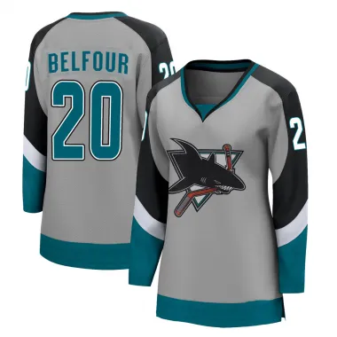 Gray Women's Ed Belfour Breakaway San Jose Sharks 2020/21 Special Edition Jersey
