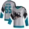 Gray Youth Walker Duehr Authentic San Jose Sharks 2020/21 Reverse Retro Jersey