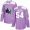 Purple Men's Patrick Giles Authentic San Jose Sharks Hockey Fights Cancer Jersey