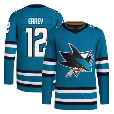 Teal Men's Bob Errey Authentic San Jose Sharks Home Primegreen Jersey