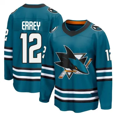 Teal Men's Bob Errey Breakaway San Jose Sharks Home 2nd Jersey