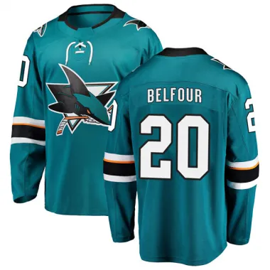 Teal Men's Ed Belfour Breakaway San Jose Sharks Home Jersey