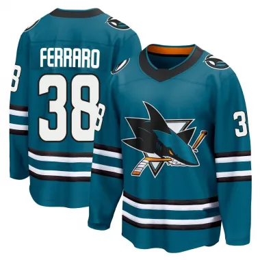Teal Men's Mario Ferraro Breakaway San Jose Sharks Home 2nd Jersey