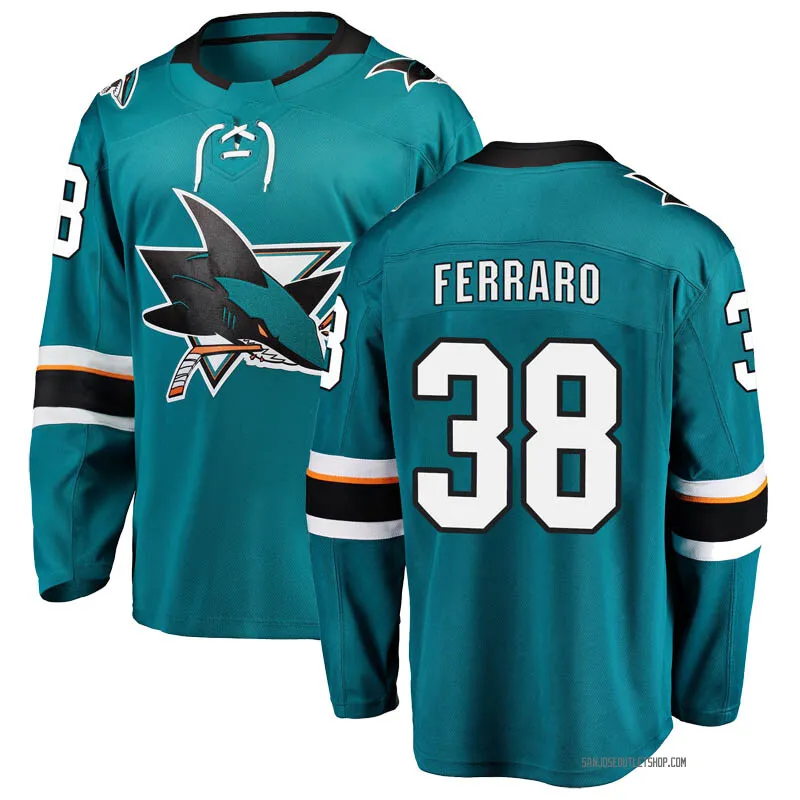 Teal Men's Mario Ferraro Breakaway San Jose Sharks Home Jersey