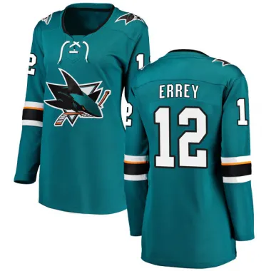 Teal Women's Bob Errey Breakaway San Jose Sharks Home Jersey