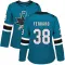 Teal Women's Mario Ferraro Authentic San Jose Sharks Home Jersey
