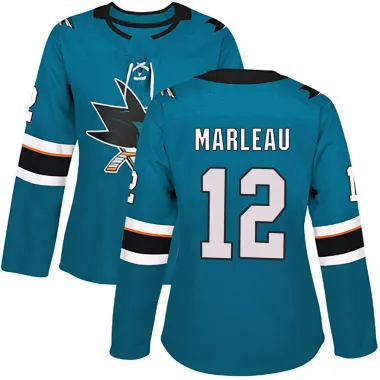 Teal Women's Patrick Marleau Authentic San Jose Sharks Home Jersey