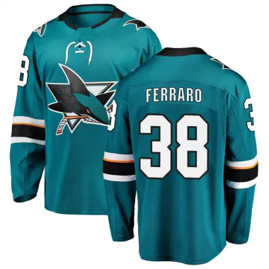 Teal Youth Mario Ferraro Breakaway San Jose Sharks Home Jersey