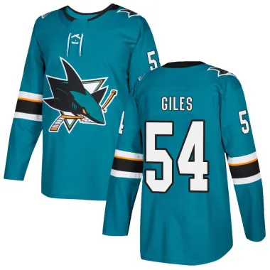 Teal Youth Patrick Giles Authentic San Jose Sharks Home Jersey