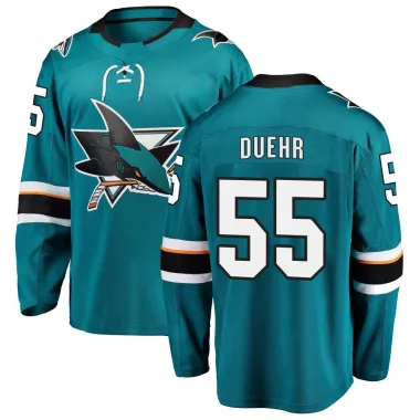 Teal Youth Walker Duehr Breakaway San Jose Sharks Home Jersey