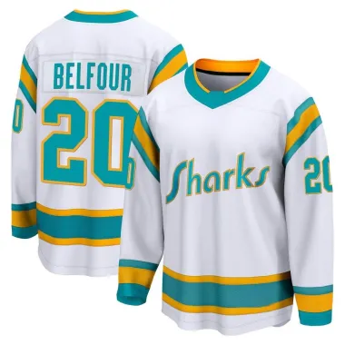 White Men's Ed Belfour Breakaway San Jose Sharks Special Edition 2.0 Jersey