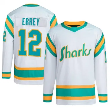 White Youth Bob Errey Authentic San Jose Sharks Reverse Retro 2.0 Jersey