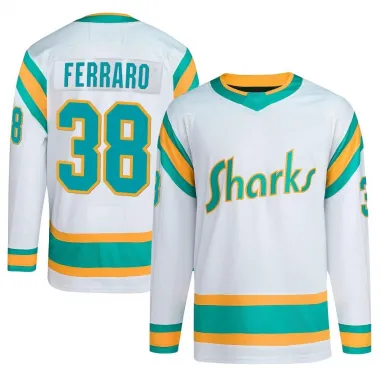 White Youth Mario Ferraro Authentic San Jose Sharks Reverse Retro 2.0 Jersey