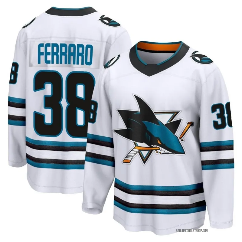 White Youth Mario Ferraro Breakaway San Jose Sharks Away 2nd Jersey