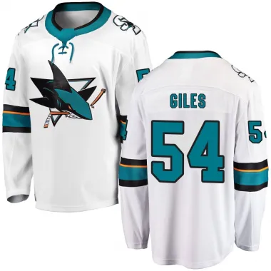 White Youth Patrick Giles Breakaway San Jose Sharks Away Jersey